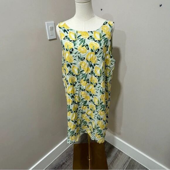 Abercrombie &‎ Fitch Open-Back Trapeze Mini Dress Lemon Large NWT - Picture 2 of 5